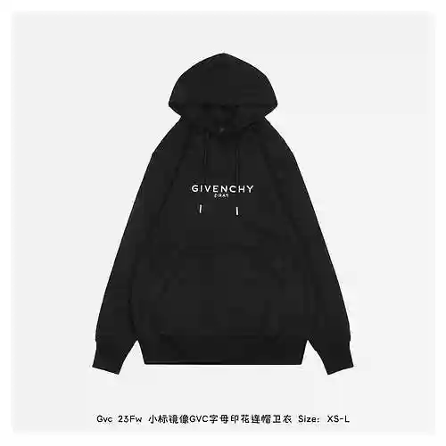 GVC 23Fw Small Label Mirror GVC Letter Printed Hoodie