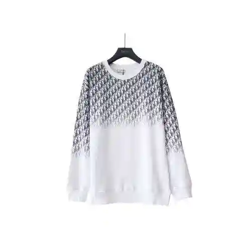 CD/Dior Gradient Inkjet Printed Round Neck Sweater