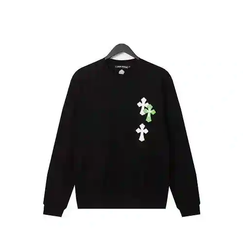 CH/CROWSIN SKIN CROSS CREW NECK SWEATER, unisex