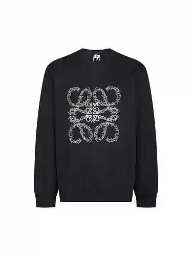 Luo Yiwei/Lee * we Autumn and Winter New Style, Classic Letter Logo Embroidered Round Neck Sweater