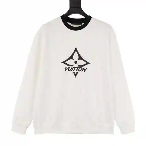 1V Star Print Cotton Pullover Sweater