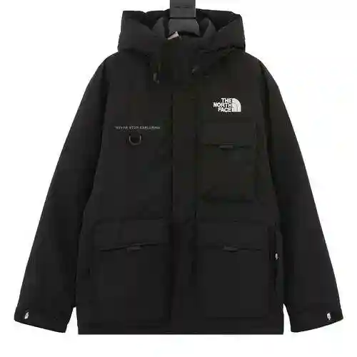 TNF North Multi Pocket Workwear Hooded Down Coat