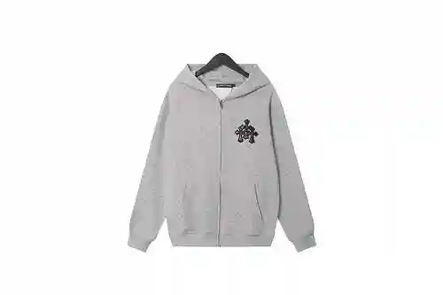 CH/Cro Heart Logo Cross Cardigan Hooded Coat, Unisex