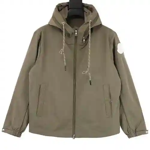 MC/Moulded Arm Badge Windbreaker Coat