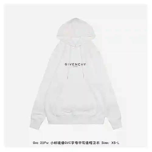GVC 23Fw Small Label Mirror GVC Letter Printed Hoodie