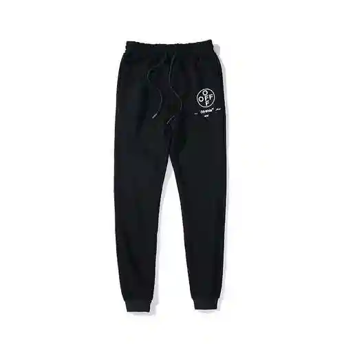O * FF W * HITE marker graffiti printed sanitary pants, unisex style