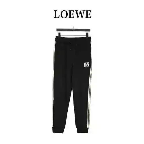 Loe * we Roewe Pantalones protectores de terciopelo con cinta bordada y logotipo
