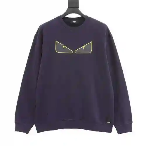 FEN * DI/Fendi Little Monster Rubber Eyes Round Neck Sweater