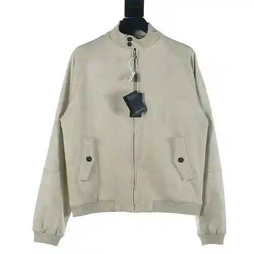 Pra * da PRD 23FW Leather Triangle Standup Neck Jacket Coat