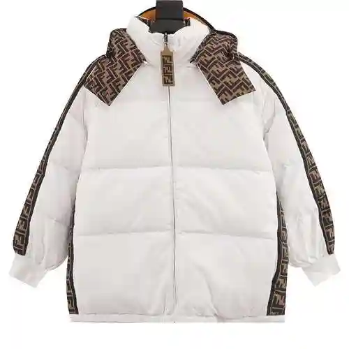 Fen * di Classic Double F Old Flower Double Sided Down Coat