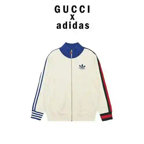 Gu * ccixAdi * das Co branded 22Fw Clover Ribbon Coat