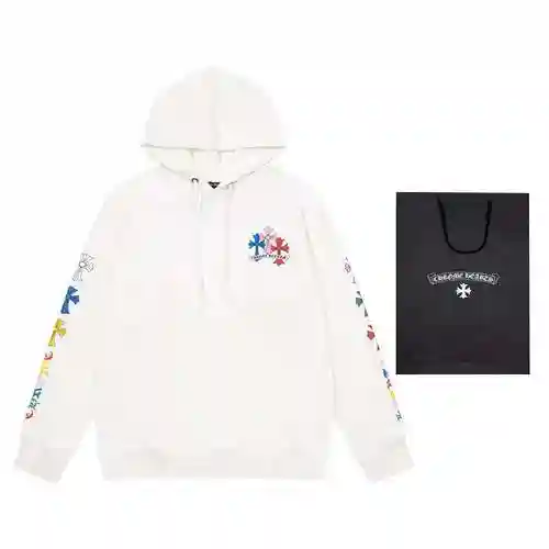 CH/CROSS HEART Colorful Overlapping Cross Flower Arm Hoodie, Unisex