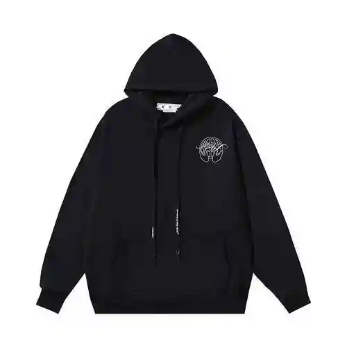 O * FF W * HITE 2023 Palm Arrow Printed Hoodie, Unisex