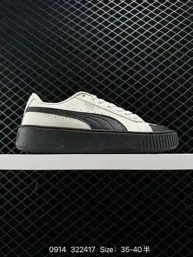 8 Puma Basket Platform Scallop Rihanna Second Generation New Lace Binding Blanco Negro Zapatos de ta