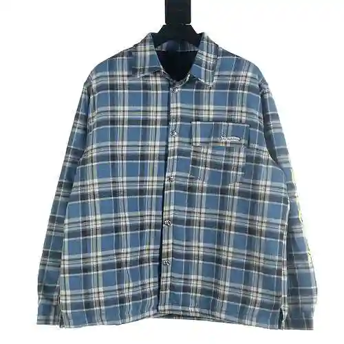 Croix/CH plaid silver Sanskrit shirt jacket