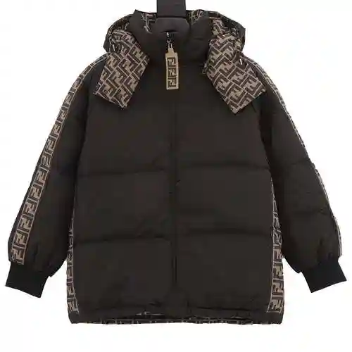 Fen * di Classic Double F Old Flower Double Sided Down Coat