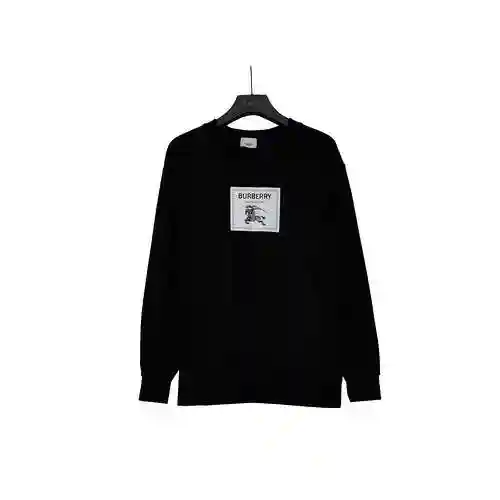 BBR/Burberry. New Classic Chest Horse Print Round Neck Long Sleeve Men's and Women's Top Pullover Sw