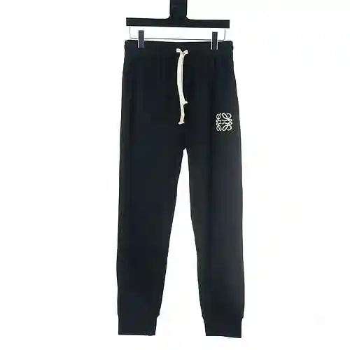 Loe * we/Loewe 23Fw embroidered logo waffle pants