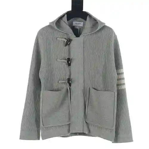 Tom Brown TB 23FW abrigo de lana con botones de cuerno y capucha