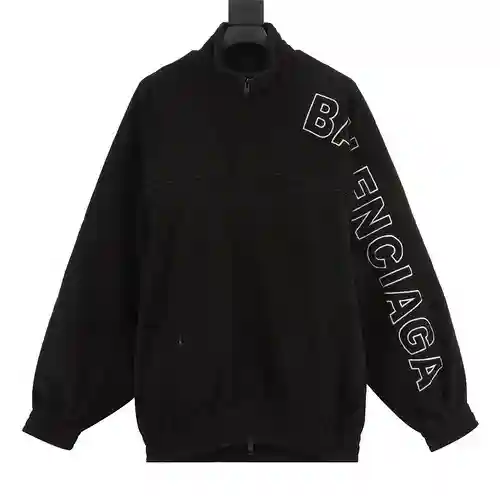 BLCG 23FW shoulder sleeve letter stand collar jacket