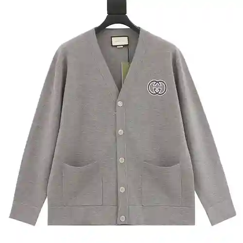 G Home 23Fw Embroidered Double G Cardigan Sweater
