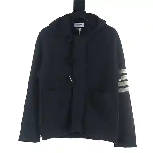 Tom Brown TB 23FW abrigo de lana con botones de cuerno y capucha