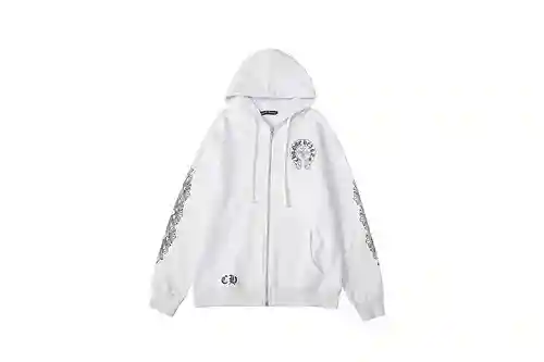 Chaqueta tipo cárdigan con cremallera y estampado CH/Cro Heart Horseshoe, mismo estilo para hombres 
