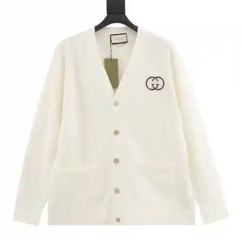 G Home 23Fw Embroidered Double G Cardigan Sweater