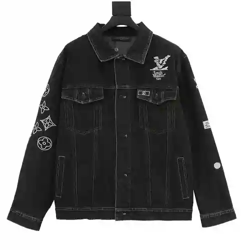 1V back presbyopic denim long sleeve jacket