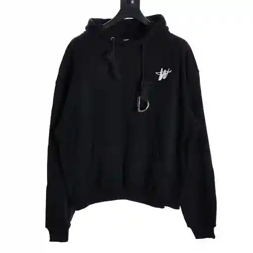 We11*done W letter classic all-match graffiti hoop hooded sweatshirt