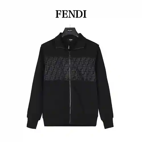 Fen*di/Fendi 23Fw double F presbyopic patchwork zipper jacket