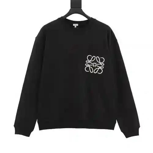 Sudadera LOE*WE/Luo Yiwei de cuello redondo con LOGO bordado en el pecho