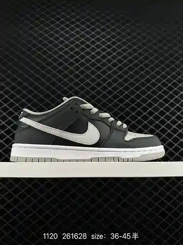 4 Nike SB Dunk LowBlackFog dunk series zapatos de skate deportivos informales de caña baja "Bla