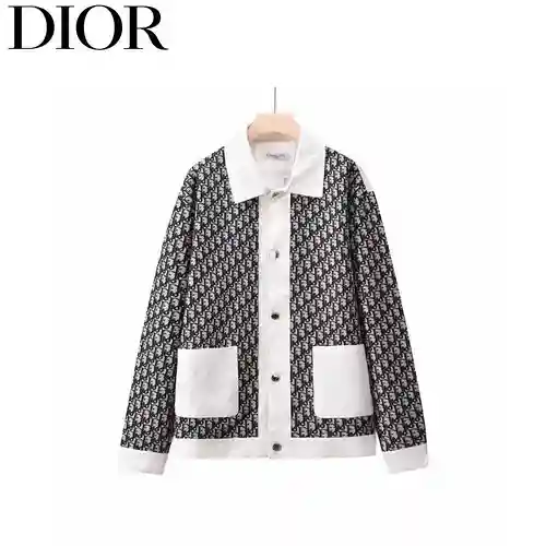 CD 23ss patchwork all-over jacquard logo jacket