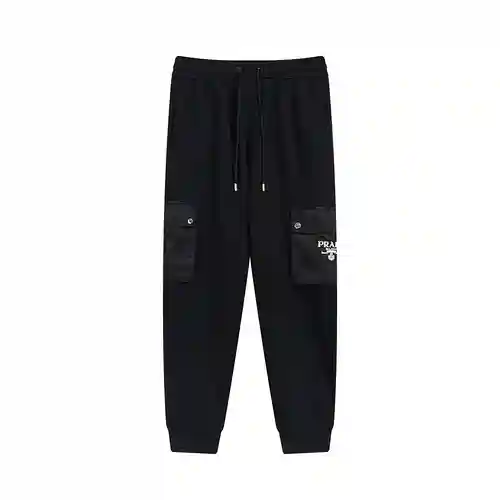 Ropa de trabajo de nailon con logo triangular PRD 23FW de Prada y pantalones con bolsillo de forro p