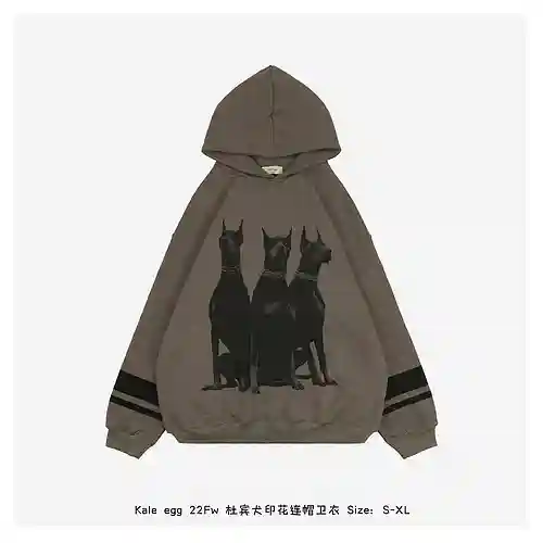 Sudadera con capucha y estampado Doberman Kale egg 22Fw