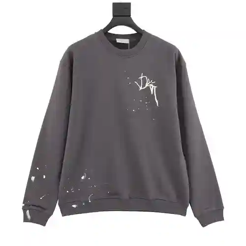 CD splash ink embroidery LOGO round neck sweatshirt