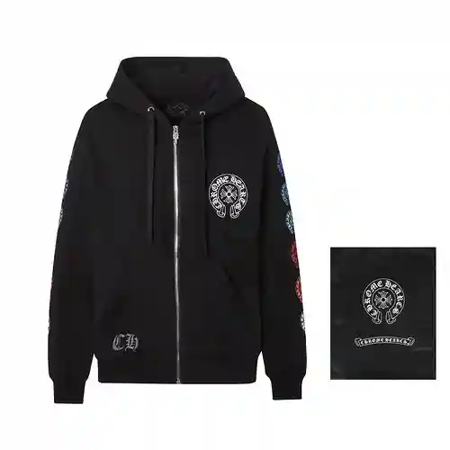 CH/Cro Heart Horseshoe Cardigan Chaqueta con cremallera y etiqueta de hilo, el mismo estilo para hom
