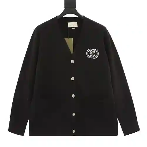 G Home 23Fw Embroidered Double G Cardigan Sweater