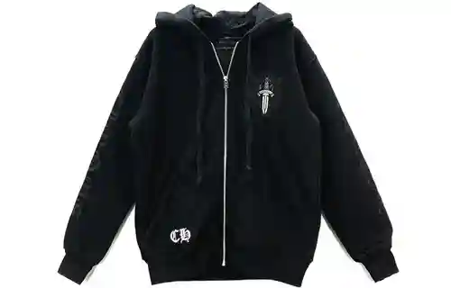 Chaqueta tipo cárdigan con cremallera y estampado CH/Cro Heart Sword, mismo estilo para hombres y mu