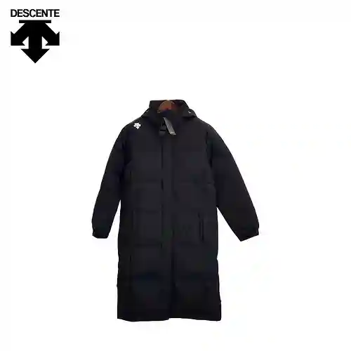 Descente couple's hooded long down jacket