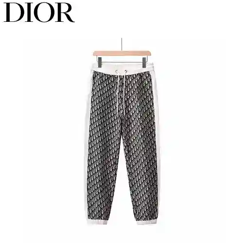 CD 23ss patchwork all-over jacquard logo trousers