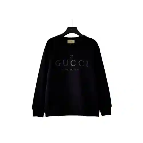 Gu*cci/Gucci 23Fw simple logo letter print round neck sweatshirt