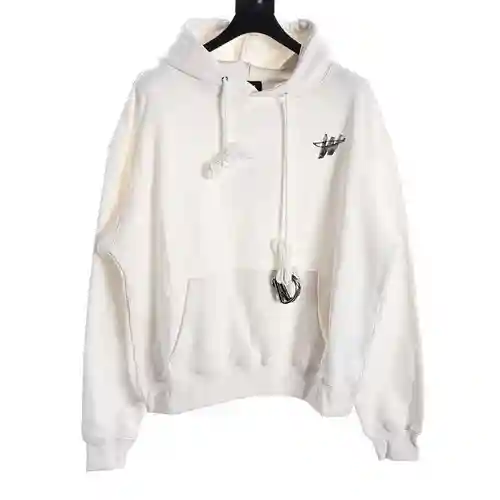 We11*done W letter classic all-match graffiti hoop hooded sweatshirt