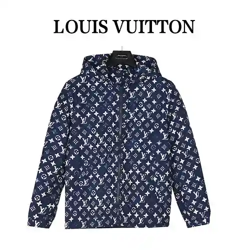 Abrigo de algodón con capucha y presbicia estampado integral LV/Louis Vuitton