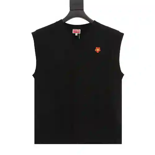KE*NZO Kenzo KZ 23FW men's BOKE small begonia flower pullover knitted sweater vest