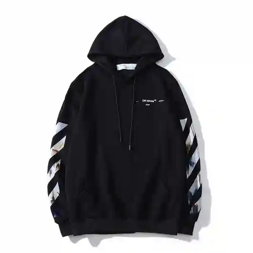 O*FF-W*HITE C/O VIRGIL ABLOH 19ss Monet oil painting arrow print hooded sweatshirt, same style for m