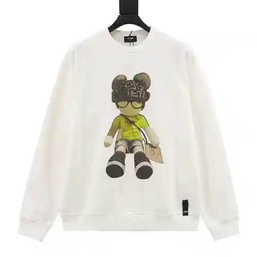 FEN*DI / Fendi bear print crew neck sweatshirt