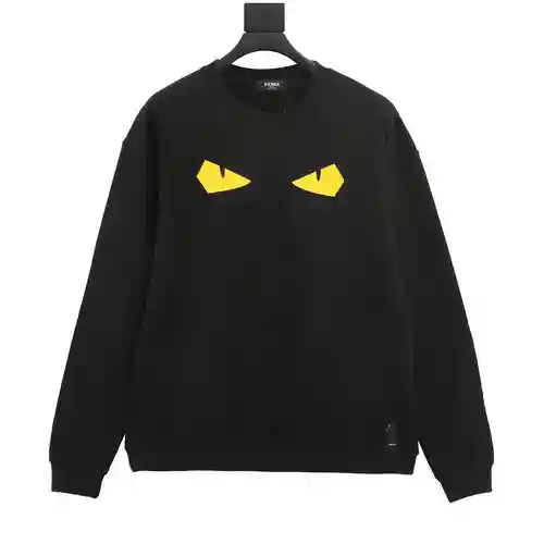 FEN*DI / Fendi Little Monster Rubber Eyes Round Neck Sweatshirt