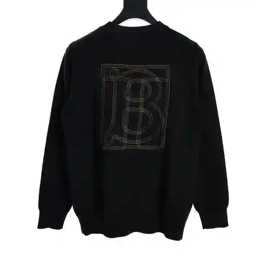 Jersey BBR/Burberry con cuello redondo y letras grandes bordadas en la espalda